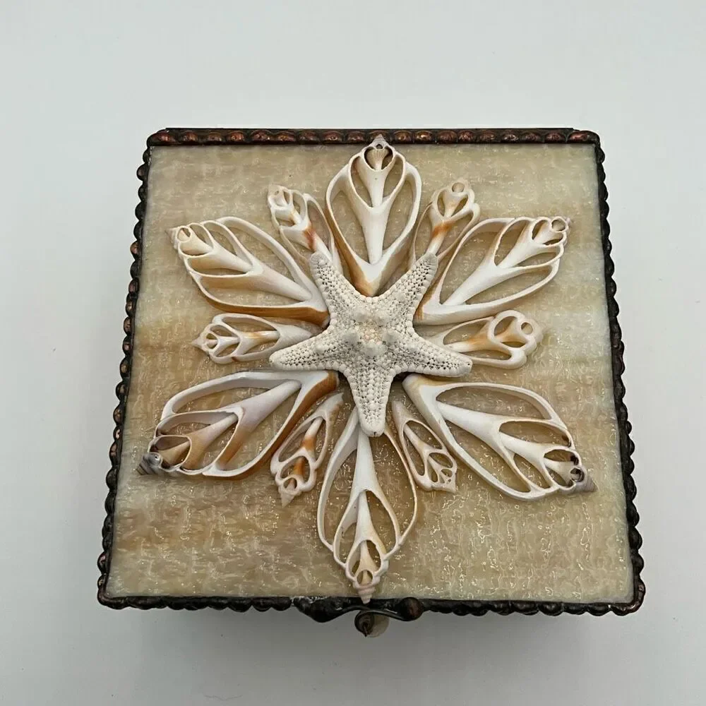 HANDCRAFTED Stained Glass Jewelry Box Keepsake Box